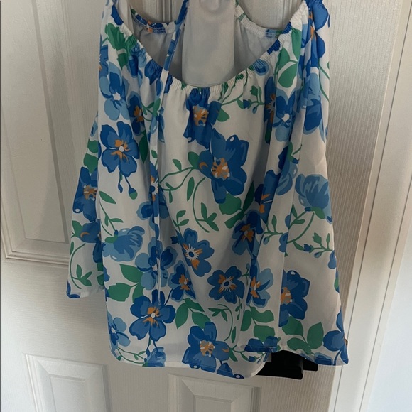 Princess Polly White Mini Dress with Blue Floral Print - Picture 5 of 6